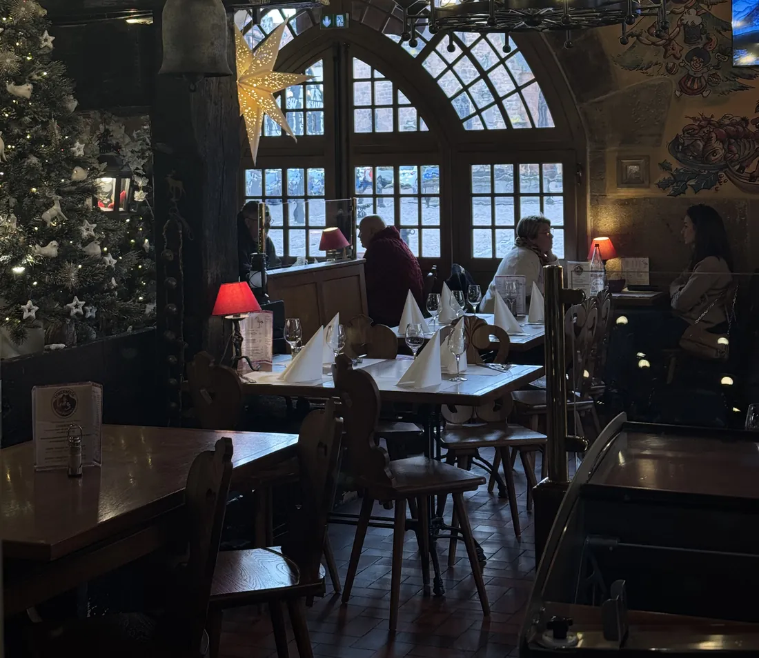 La salle décorée pour l’hiver